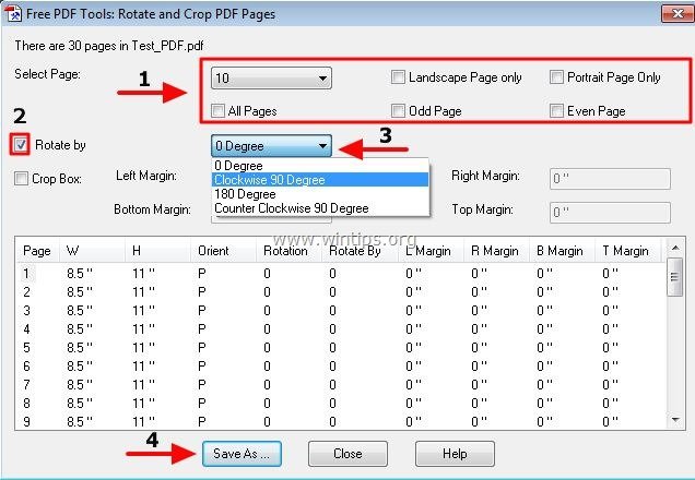 pdf rotate pages